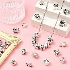 40 Pcs Tibetan Style Alloy European Beads&nbsp;FIND-CJ0004-38