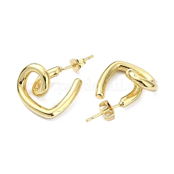 Rack Plating Brass Wire Wrap Spiral Stud for Women&nbsp;EJEW-Q780-08G