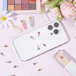 24pcs 4 colors Alloy Rhinestones Cabochons&nbsp;MRMJ-CP0001-09