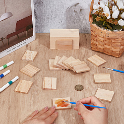 Unfinished Pine Wood Rectangle Shape Slices&nbsp;WOOD-WH0002-63A