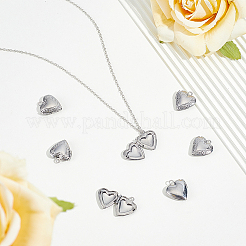 24Pcs 316 Stainless Steel Locket Pendants&nbsp;STAS-ME0003-39