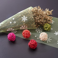 Snowflake Deco Mesh Ribbons&nbsp;OCOR-P010-G10