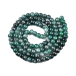 Drawbench Crackle Glass Beads Strands&nbsp;GLAA-N006-8mm-03