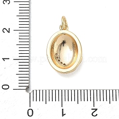 Brass Micro Pave Clear Cubic Zirconia Pendants&nbsp;CU-CBAFF5B-25G