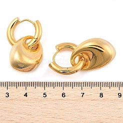 Teardrop Brass Hoop Earrings for Women&nbsp;EJEW-U055-18G