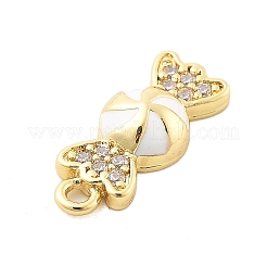 Brass Micro Pave Cubic Zirconia Pendants&nbsp;KK-L228-24G-02