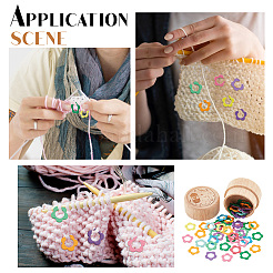 60Pcs Alloy Knitting Stitch Marker Rings&nbsp;FIND-NB0003-47