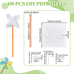 Paper & PVC Blank DIY Pinwheels Craft for Kids Art and Craft&nbsp;DIY-WH0128-20