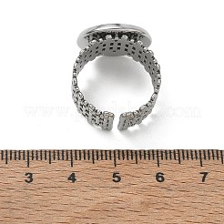 304 Stainless Steel Cuff Ring Components&nbsp;SA-CBA37BC-16E-P