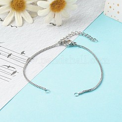 Tarnish Resistant 316 Surgical Stainless Steel Box Chains Bracelet Making&nbsp;X-AJEW-JB01065