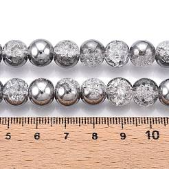Electroplated Crackle Glass Beads Strands&nbsp;X-EGLA-N014-10mm-03