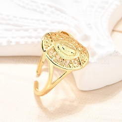 Brass Cuff Rings for Women&nbsp;LS-RJEW-U051-03B-G