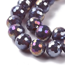Electroplate Glass Beads Strands&nbsp;GLAA-E036-13C