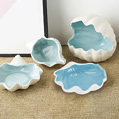 1Pc Shell Shapes Ceramics Jewelry Plates&nbsp;AJEW-NB0005-64