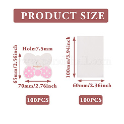 100Pcs Foldable Bowknot Paper Hanging Header&nbsp;CDIS-TA0001-21