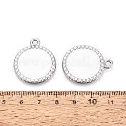 304 Stainless Steel Pendant Cabochon Settings&nbsp;STAS-N108-69P