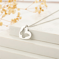 Non-Tarnish 304 Stainless Steel Pendant Necklaces&nbsp;FZ5872-2