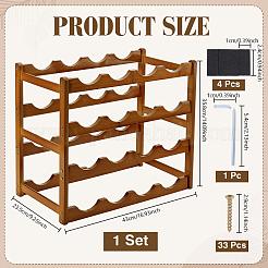 Wood Tabletop Wine Rack&nbsp;ODIS-WH0038-252A