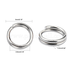 Tarnish Resistant 304 Stainless Steel Split Rings&nbsp;STAS-E010-5x1mm-2