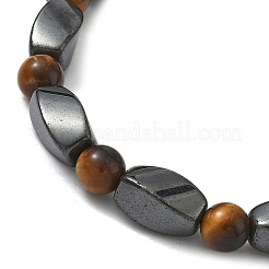 Round Natural Tiger Eye Stretch Bracelets&nbsp;BJEW-G072-14
