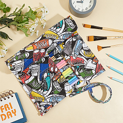 Shoes Printed Canvas Painting Brush Pen Storage Bag&nbsp;AJEW-WH0162-22