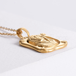 Vintage European Religious Jesus Stainless Steel Pendant Necklaces&nbsp;ZM4665