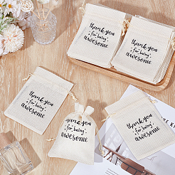 30Pcs Linen Cloth Gift Drawstring Bags&nbsp;ABAG-GO0001-06