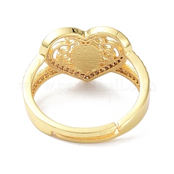 Heart Rosary Real 18K Gold Plated Rings for Girl Women Gift&nbsp;ZIRC-C021-06G