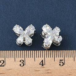 Brass Micro Pave Cubic Zirconia Beads&nbsp;KK-S336-13S-A