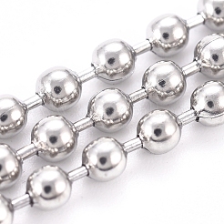 Non-Tarnish 3.28 Feet 304 Stainless Steel Ball Chains&nbsp;X-CHS-F009-01C-P