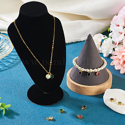 6Pcs 6 Colors Brass Pave Cubic Zirconia Pendants&nbsp;KK-TA0002-15