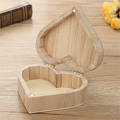 Heart Wood Jewelry Storage Boxes&nbsp;AJEW-CL0005-26