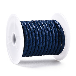 Braided Cowhide Leather Cord&nbsp;NWIR-N005-01M-3mm