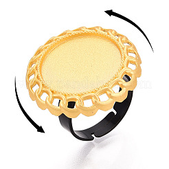 Adjustable Alloy & Iron Bezel Cup Ring Base with Rotatable Tray&nbsp;MAK-T012-14G