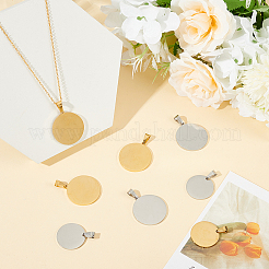 12Pcs 4 Styles 304 Stainless Steel Pendants&nbsp;STAS-WR0001-16