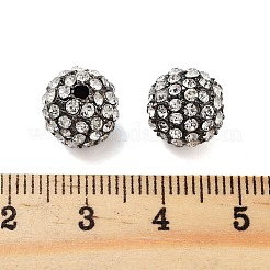 Rack Plating Brass Clear Cubic Zirconia Beads&nbsp;KK-S379-11AS