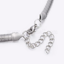 Non-Tarnish 304 Stainless Steel Chain Necklaces&nbsp;NJEW-I205-02P-4MM
