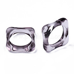 Transparent Acrylic Finger Rings&nbsp;X-RJEW-T010-03