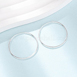 925 Sterling Silver Huggie Hoop Earrings&nbsp;EJEW-C179-05C-S