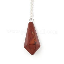 Natural Red Jasper Cone Pointed Dowsing Pendulums&nbsp;G-A249-02S-12