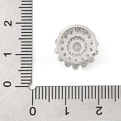 Brass Micro Pave Cubic Zirconia Slide Charms&nbsp;ZIRC-I068-12P