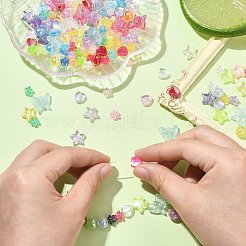 310Pcs 5 Styles Transparent Acrylic Beads&nbsp;MACR-CJ0001-65
