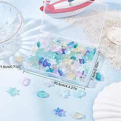 120Pcs 12 Style Transparent Spray Painted Glass Beads&nbsp;GLAA-SC0001-72