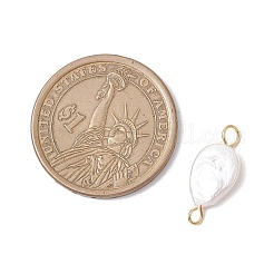 Natural Keshi Pearl Connector Charms&nbsp;PALLOY-JF04243-03