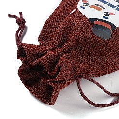 Christmas Theme Jute Cloth Storage Bags&nbsp;ABAG-F010-01A-03