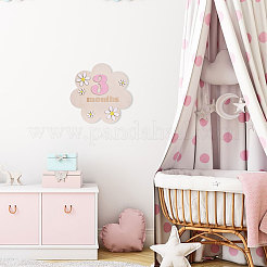 2 Bags 2 Colors MDF Baby Monthly Milestone Cards with Announcement Sign&nbsp;DIY-CA0007-95