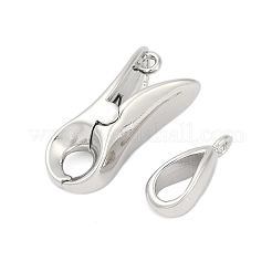 Brass Interlocking Clasps&nbsp;KK-U059-02P