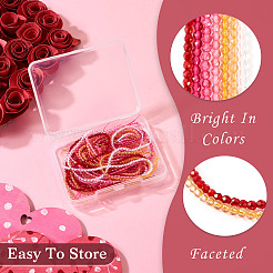 7 Strands 7 Colors Transparent Glass Beads Strands&nbsp;GLAA-TA0002-11