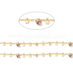 Natural Amazonite Column Beaded Chains&nbsp;CHC-K012-02G-09