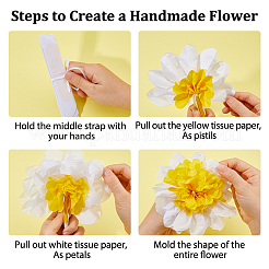 20Pcs 4 Styles Daisy Paper Flower Ball Pendant Decorations&nbsp;DIY-FH0010-52